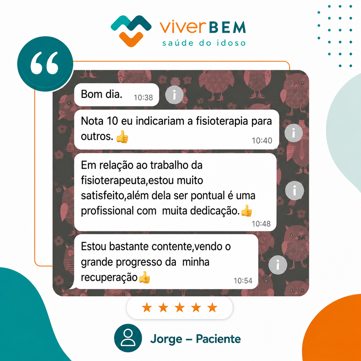 Depoimento 1 — Viver Bem Idoso